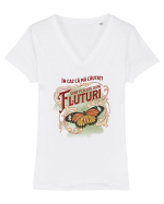 Plecată după fluturi, în caz că mă căutați Tricou mânecă scurtă guler V Damă Evoker