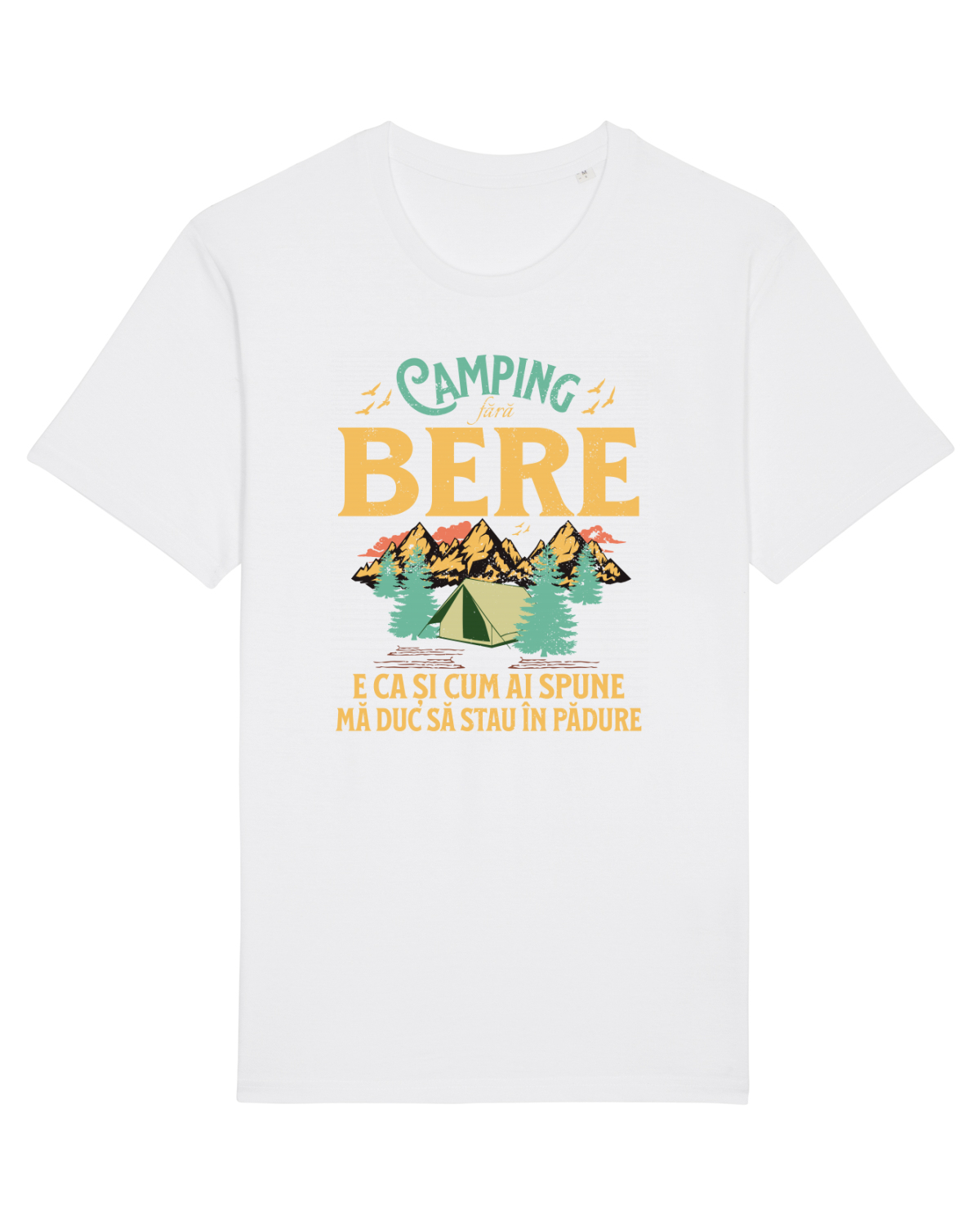 Tricou mânecă scurtă Unisex Rocker White