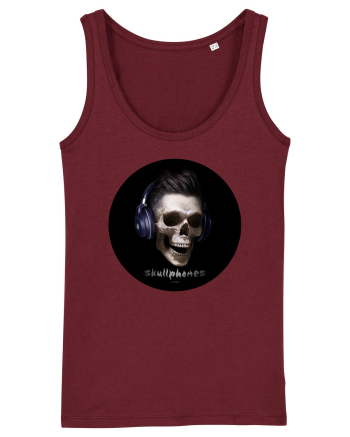 Craniu cu casti - skullphones 13 Burgundy