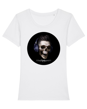 Craniu cu casti - skullphones 13 White