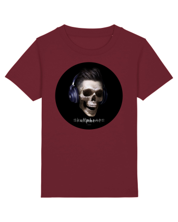 Craniu cu casti - skullphones 13 Burgundy
