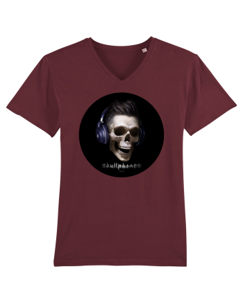 Craniu cu casti - skullphones 13 Burgundy