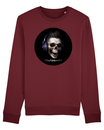 Craniu cu casti - skullphones 13 Burgundy