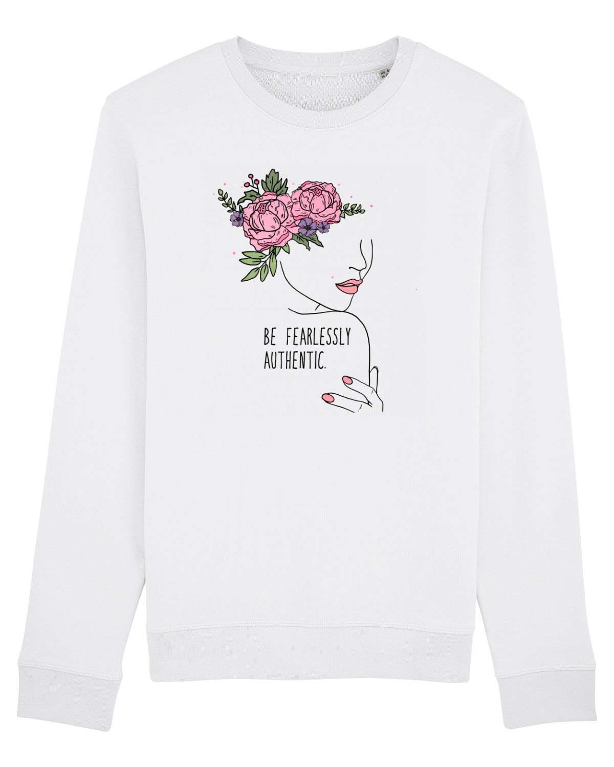 Bluză mânecă lungă Unisex Rise White