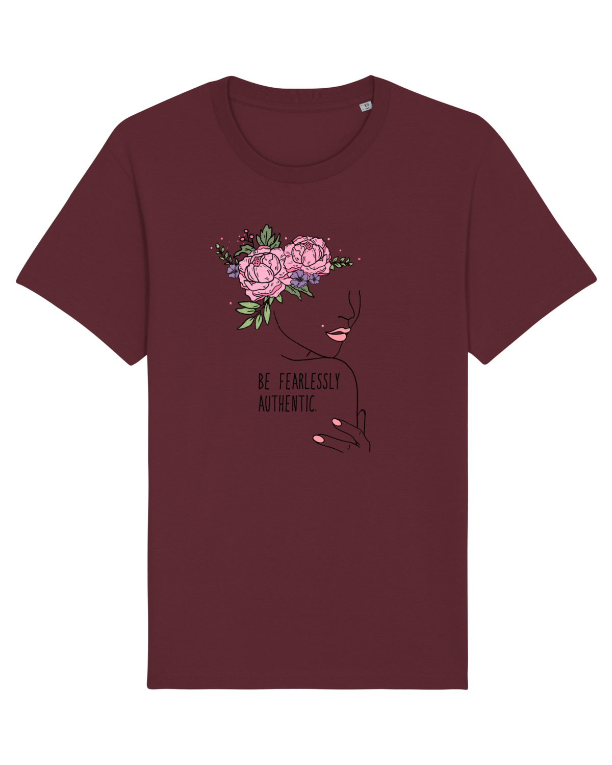 Tricou mânecă scurtă Unisex Rocker Burgundy