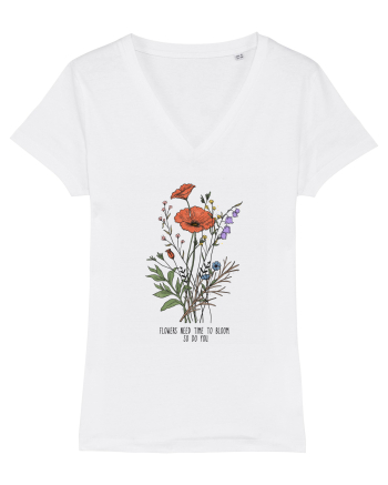 Flowers need time to bloom, so do you White