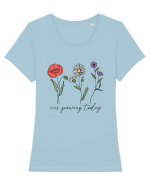 I'm growing today Tricou mânecă scurtă guler larg fitted Damă Expresser