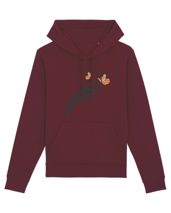 Butterflies and bones Burgundy