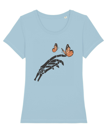 Butterflies and bones Sky Blue