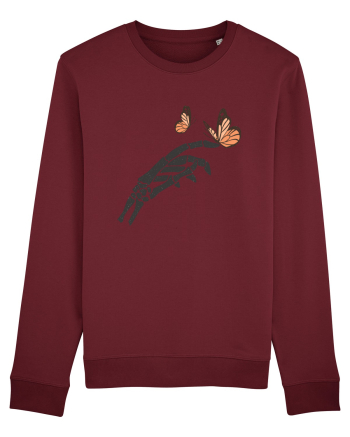 Butterflies and bones Burgundy