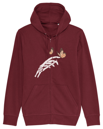 Butterflies and bones Burgundy