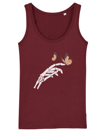 Butterflies and bones Burgundy