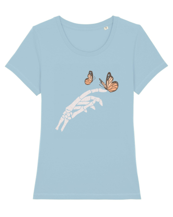 Butterflies and bones Sky Blue
