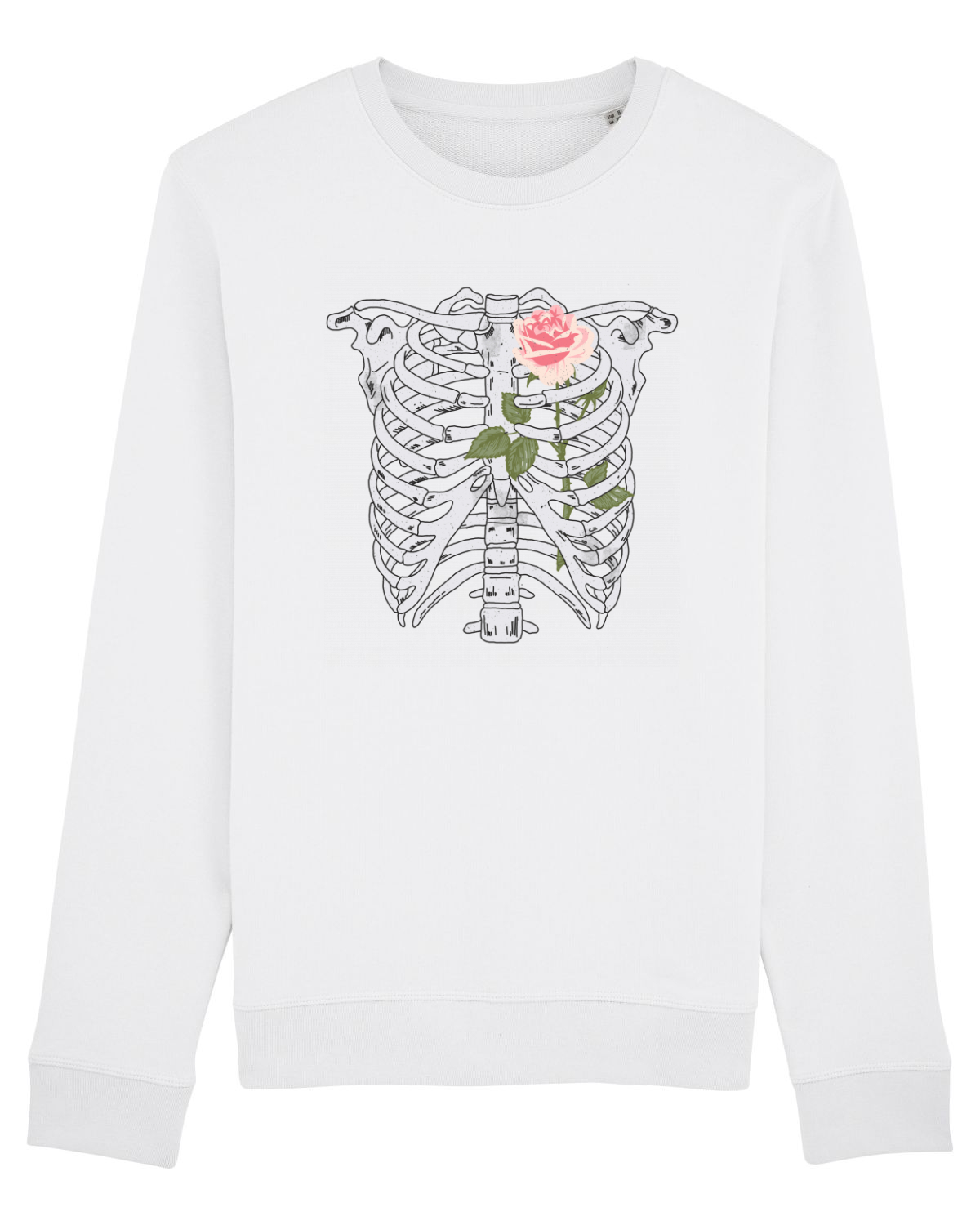 Bluză mânecă lungă Unisex Rise White