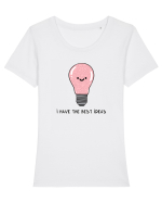I have the best IDEAS Tricou mânecă scurtă guler larg fitted Damă Expresser