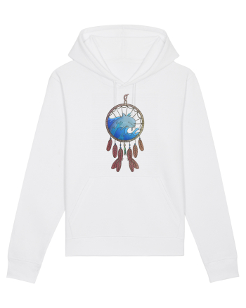 Dolphin Dreamcatcher. Prinzător de vise cu delfini și valuri și pene White