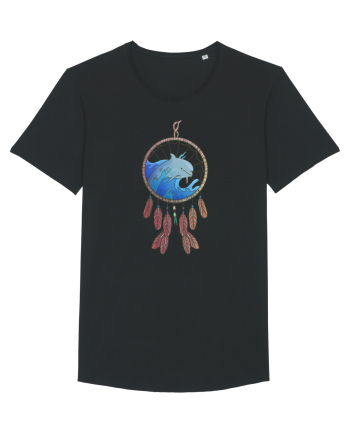 Dolphin Dreamcatcher. Prinzător de vise cu delfini și valuri și pene Black