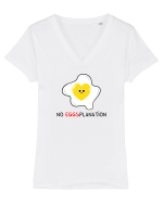 No EGGSplanation Tricou mânecă scurtă guler V Damă Evoker