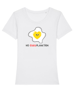 No EGGSplanation Tricou mânecă scurtă guler larg fitted Damă Expresser