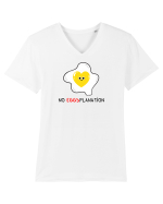 No EGGSplanation Tricou mânecă scurtă guler V Bărbat Presenter