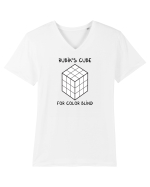 Rubik's cube for color blind Tricou mânecă scurtă guler V Bărbat Presenter