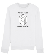 Rubik's cube for color blind Bluză mânecă lungă Unisex Rise