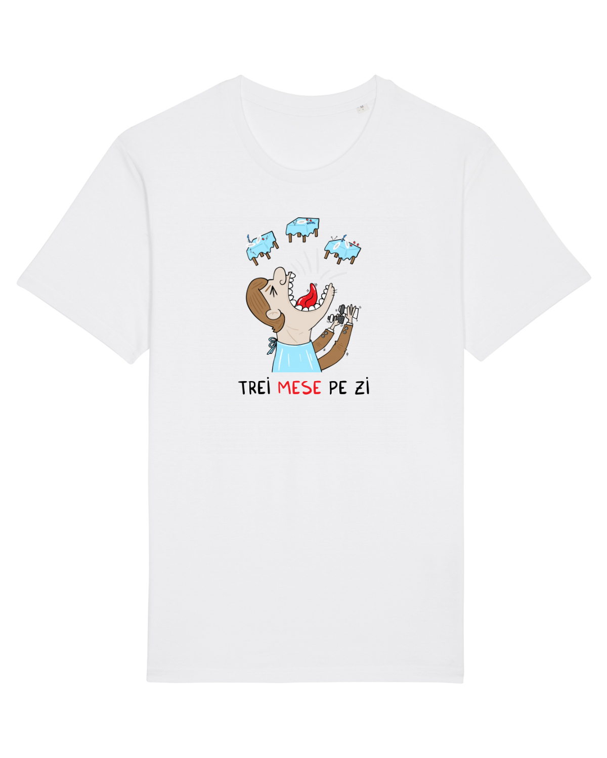 Tricou mânecă scurtă Unisex Rocker White