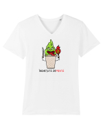 Înghețată deMENTĂ Tricou mânecă scurtă guler V Bărbat Presenter