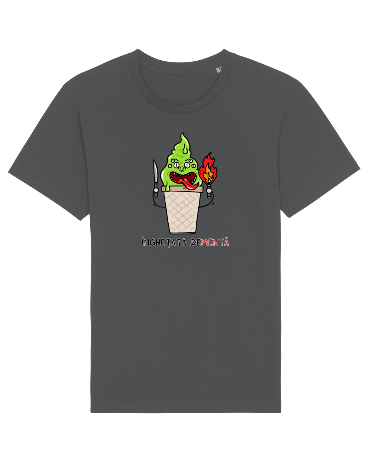 Tricou mânecă scurtă Unisex Rocker Anthracite