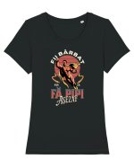 E timpul sa fii barbat, fă pipi așezat! Scoate bărbăția din tine. Sarcasm Tricou mânecă scurtă guler larg fitted Damă Expresser