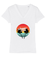Summer Time Copac Tricou mânecă scurtă guler V Damă Evoker