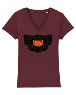 GL1500 Goldwing V1.1 Tricou mânecă scurtă guler V Damă Evoker