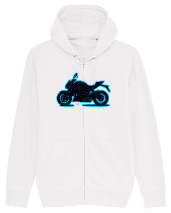 Street Motorcycle Neon White