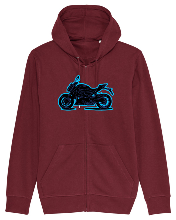 Street Motorcycle Neon Burgundy