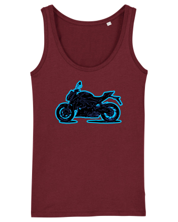 Street Motorcycle Neon Burgundy