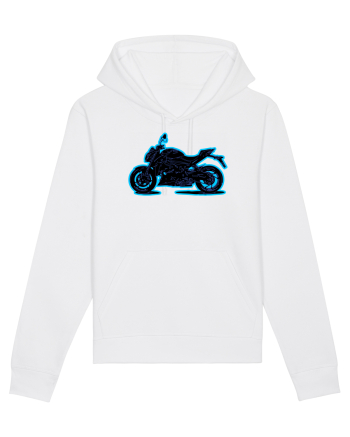 Street Motorcycle Neon White