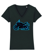Street Motorcycle Neon Tricou mânecă scurtă guler V Damă Evoker