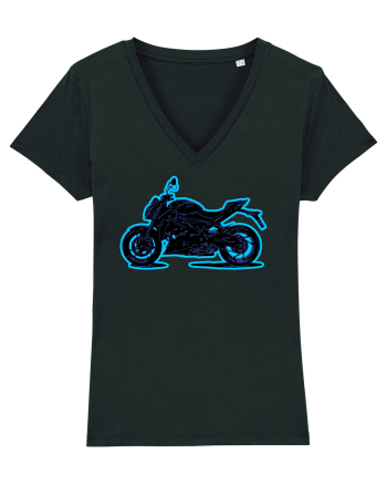 Street Motorcycle Neon Black