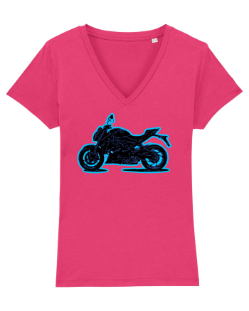Street Motorcycle Neon Raspberry