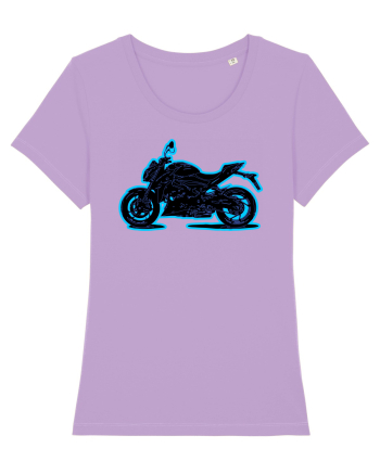 Street Motorcycle Neon Lavender Dawn