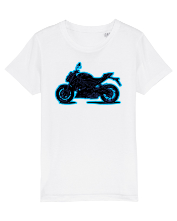 Street Motorcycle Neon White