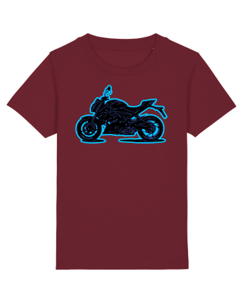 Street Motorcycle Neon Burgundy