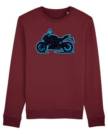 Street Motorcycle Neon Burgundy