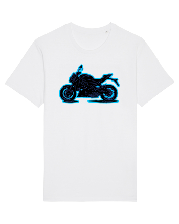 Street Motorcycle Neon White