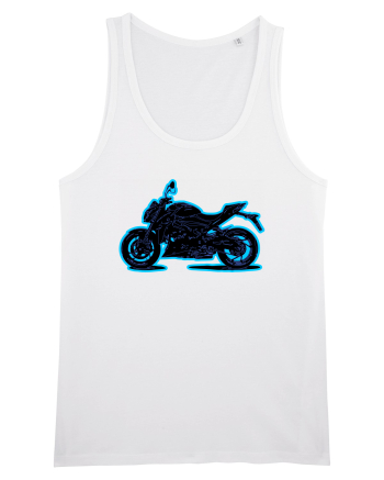 Street Motorcycle Neon White
