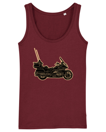Motorcycle of gold Burgundy