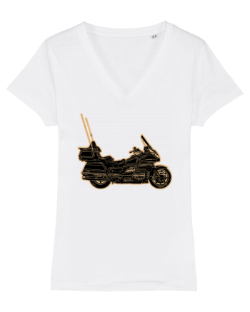 Motorcycle of gold White