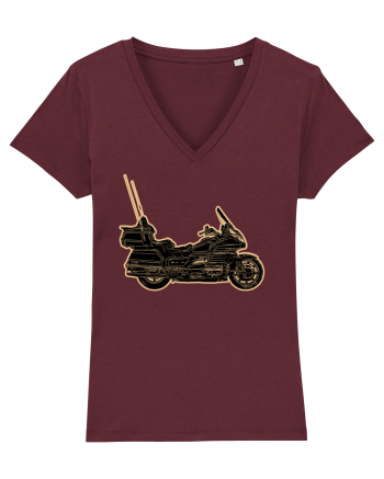 Motorcycle of gold Burgundy