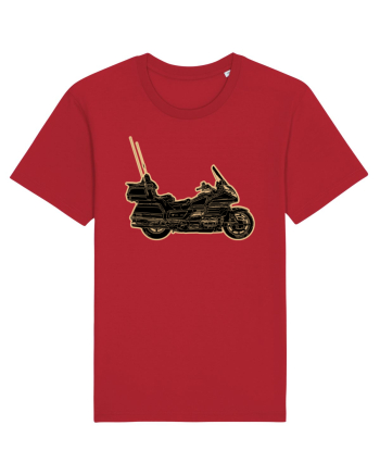 Motorcycle of gold Red