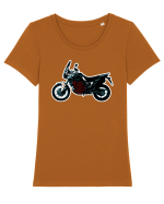 Adventure motorcycles are fun Africa Twin Tricou mânecă scurtă guler larg fitted Damă Expresser